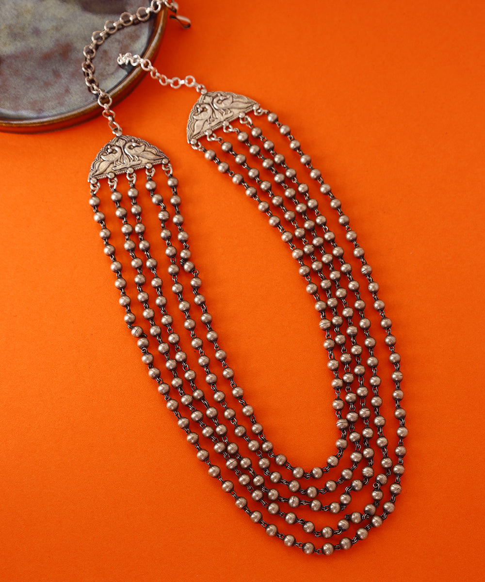 Samaara_Handcrafted_Pure_Silver_Multi-Layered_Necklace_WeaverStory_01