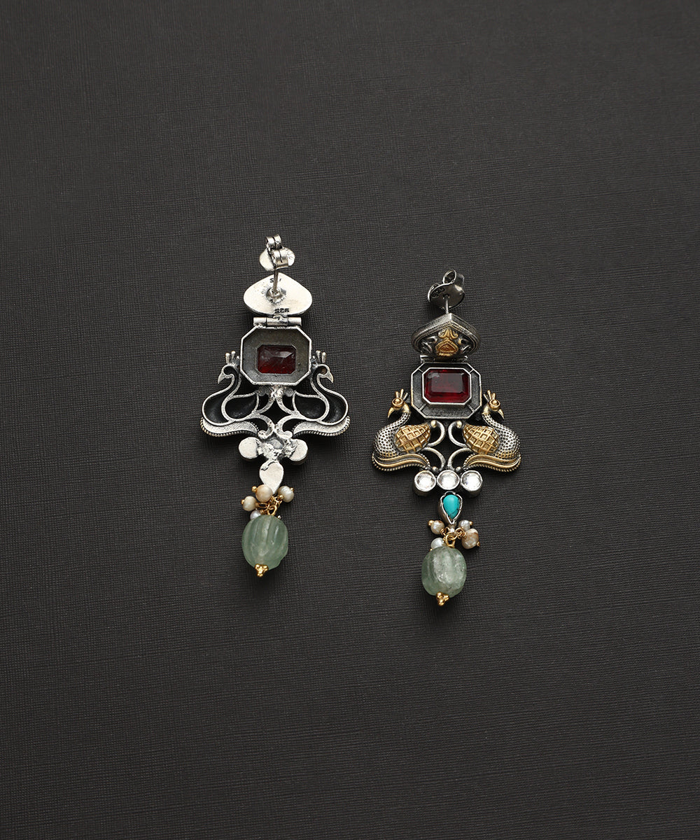 Albie_Handcrafted_Pure_Silver_Kundan_Earrings_With_Kundan_Motif_WeaverStory_03