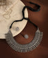 Eraya_Handcrafted_Oxidised_Pure_Silver_Necklace_Set_WeaverStory_01