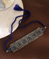 Evara_Handcrafted_Oxidised_Pure_Silver_Blue_Choker_WeaverStory_01