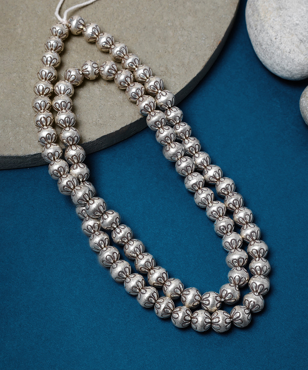 Nyra_Handcrafted_Oxidised_Pure_Silver_Necklace_WeaverStory_01