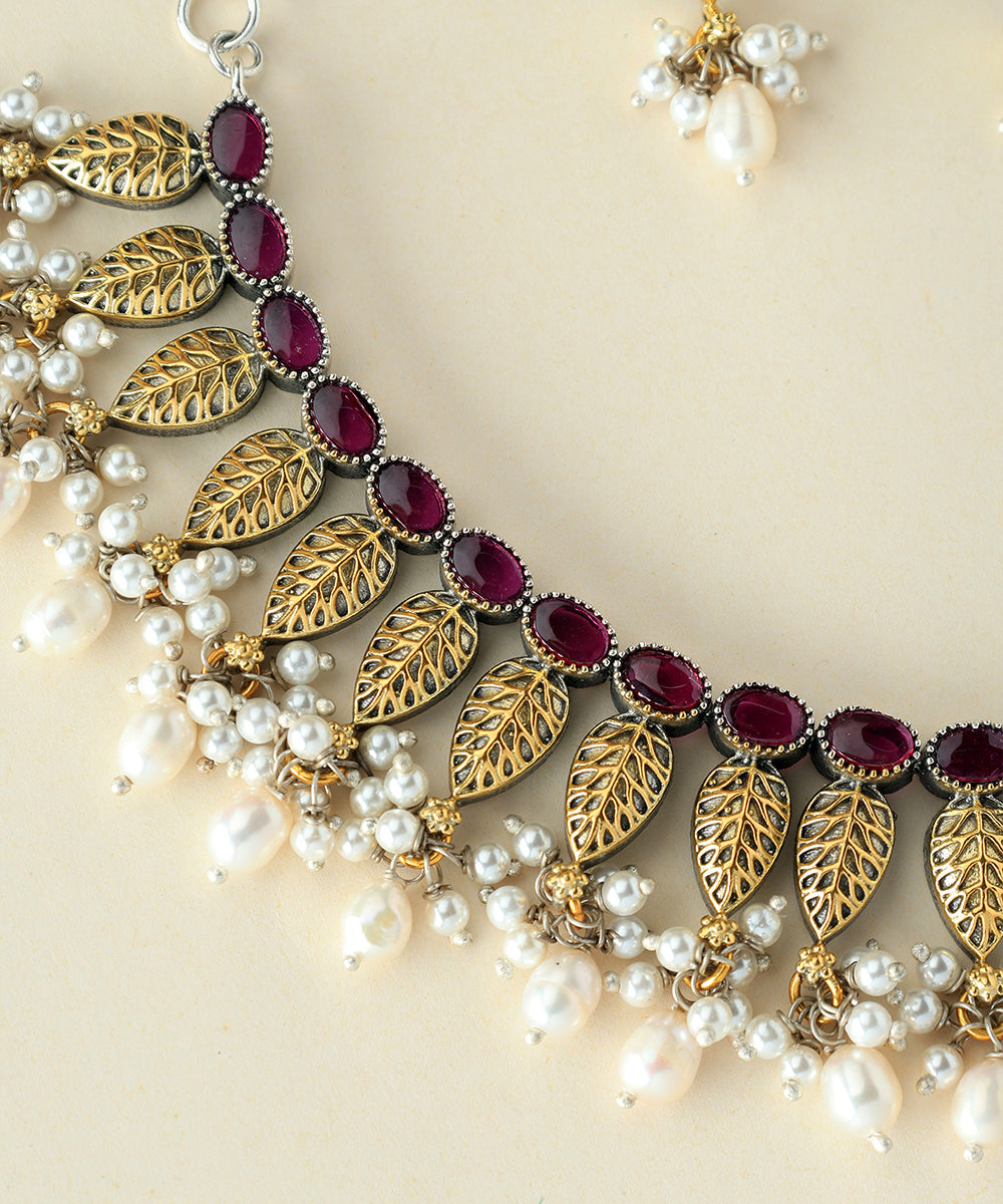 Jivitha_Handcrafted_Golden_Pure_Silver_Necklace_WeaverStory_03