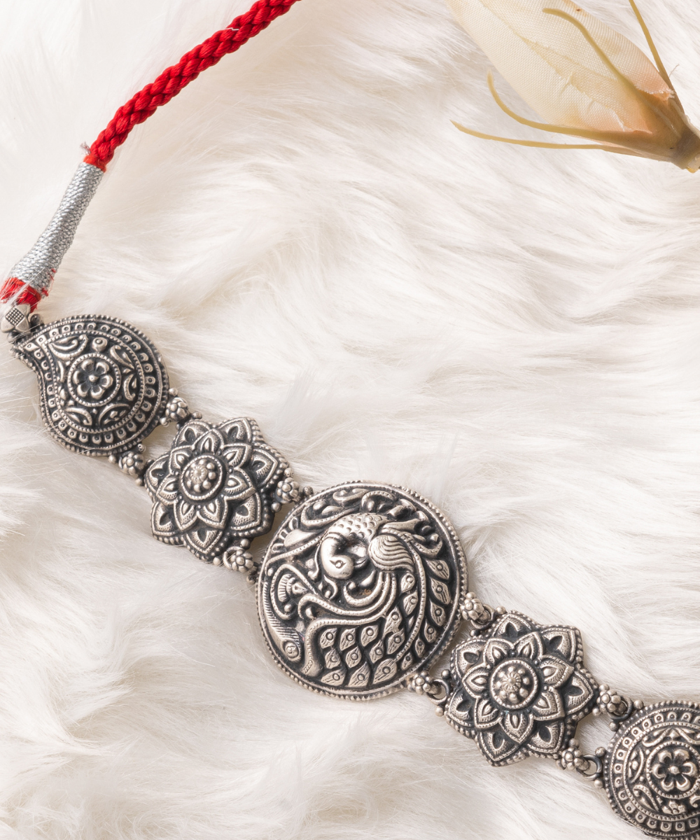 Faria_Necklace_Handcrafted_in_Oxidised_Pure_Silver_WeaverStory_02