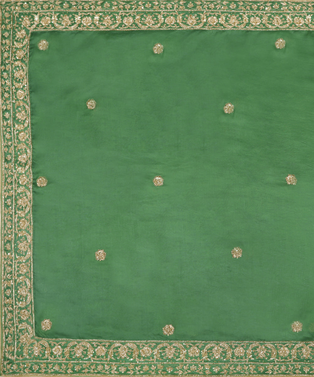 Green_Handloom_Heavy_Zardozi_Hand_Embroidered_Organza_Dupatta_WeaverStory_02