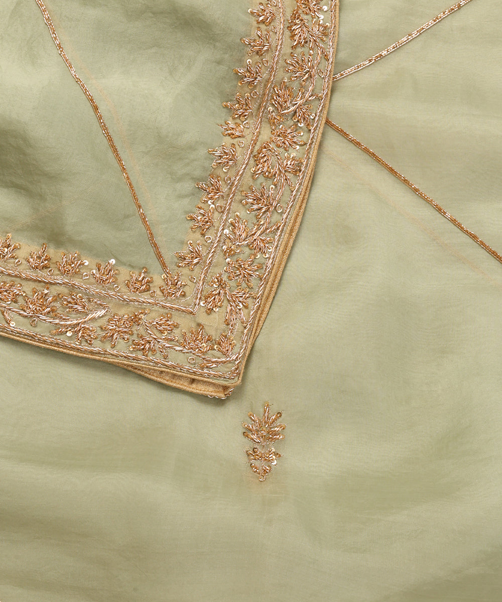 Pista_Green_Handloom_Organza_Dupatta_With_Hand_Embroidery_WeaverStory_04