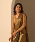 Gold Tissue Silk Blouse With Full Sleeves Blouses/ Crop Tops