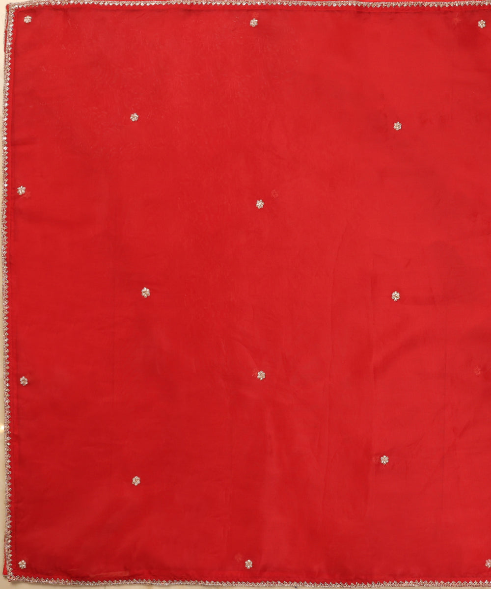 Red_Handloom_Organza_Dupatta_With_Booti_And_Embroidered_Border_WeaverStory_02