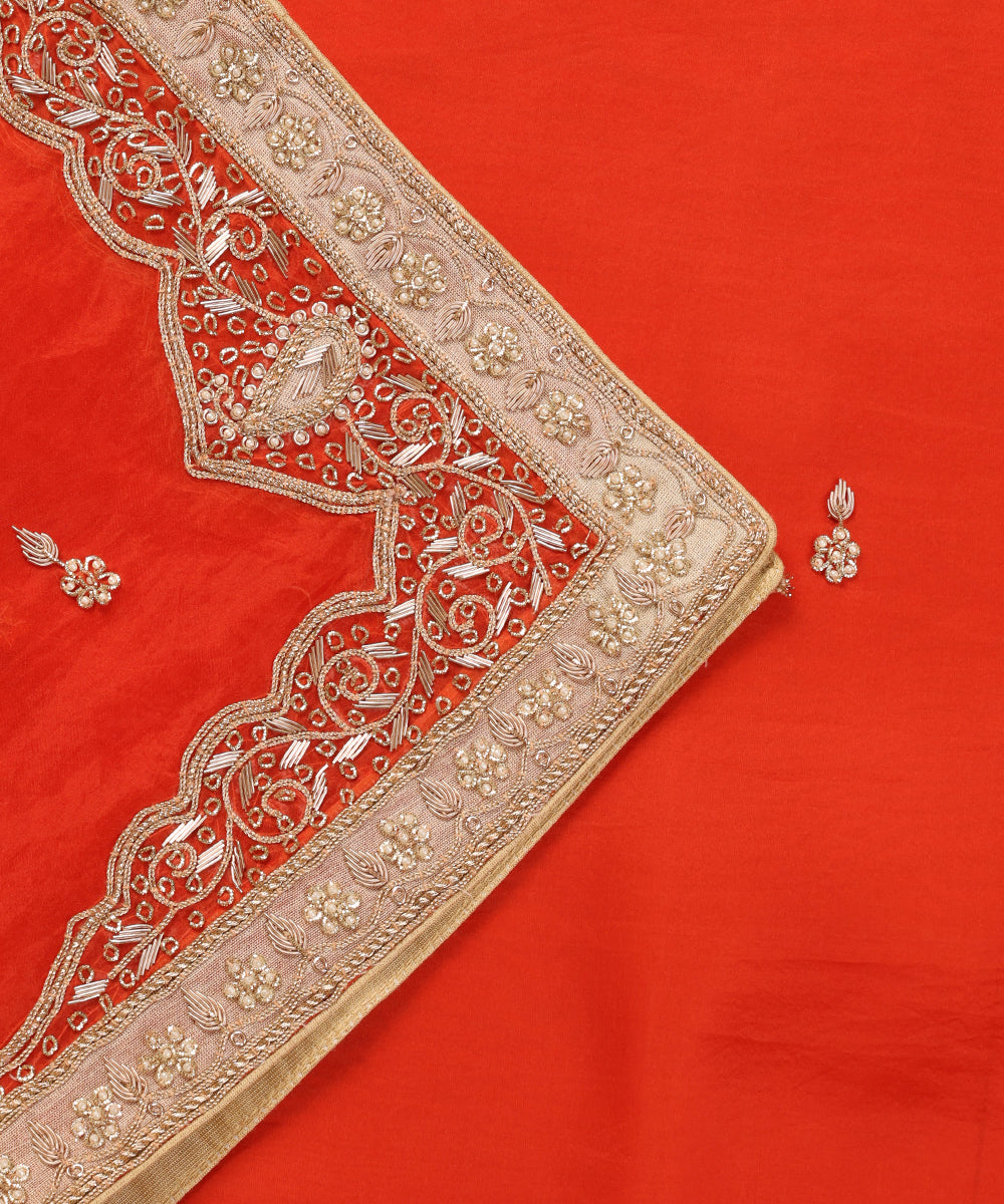 Orange_Red_Handloom_Organza_Dupatta_With_Mughal_Border_And_Hand_Embroidery_WeaverStory_04