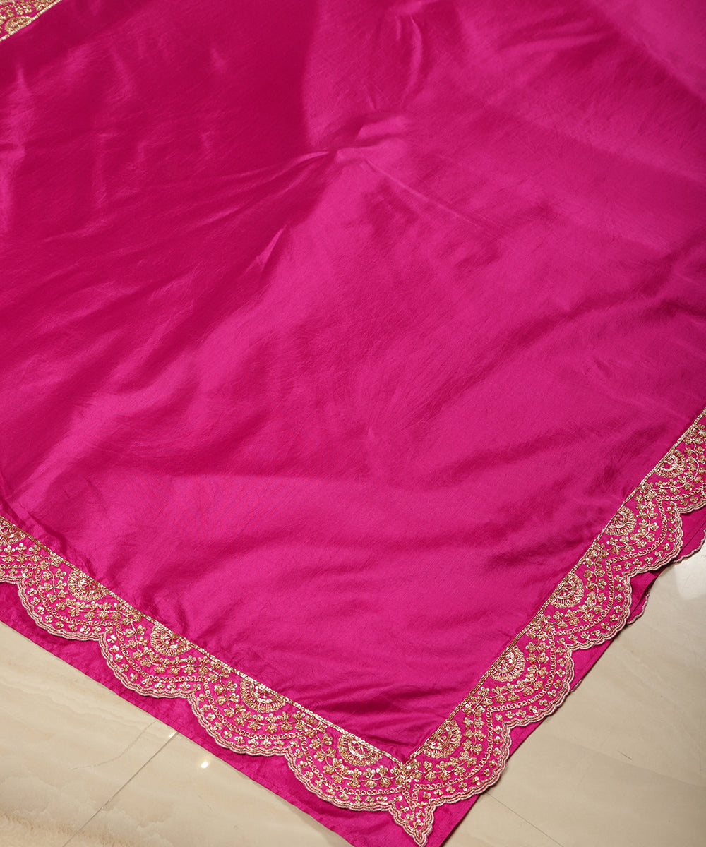 Magenta_Pure_Mulberry_Silk_Dupatta_With_Hand_Embroidered_Zardozi_Scalloped_Border_WeaverStory_03