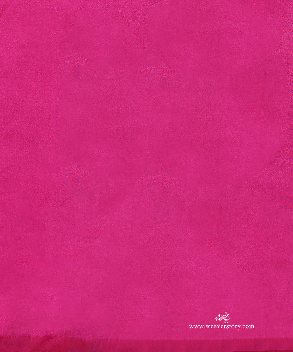 Hot_Pink_Organza_Silk_Saree_with_Hand_Embroidery_and_Zardozi_Border_WeaverStory_05