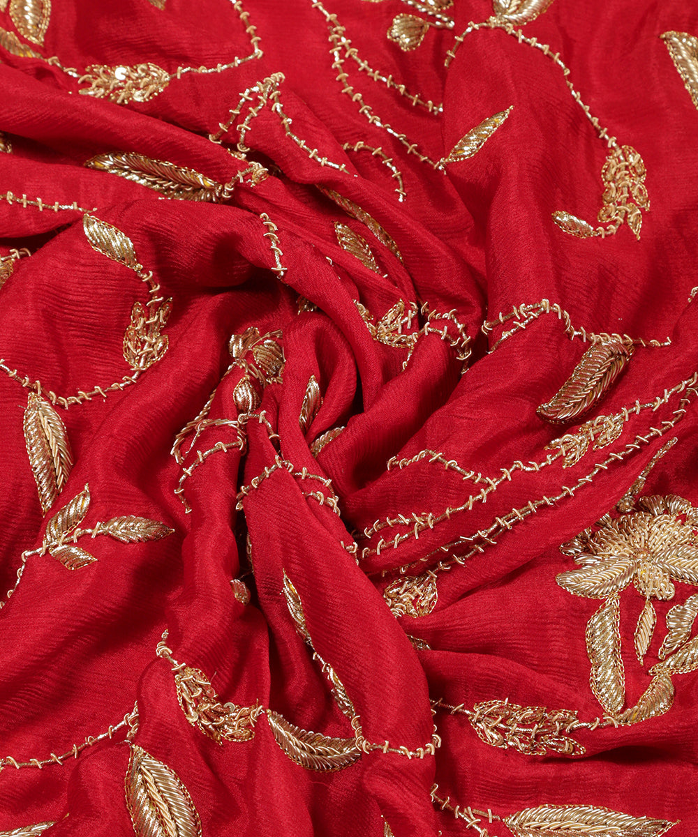 Red_Chiffon_Dupatta_With_Zardozi_Hand_Embroidery_WeaverStory_05