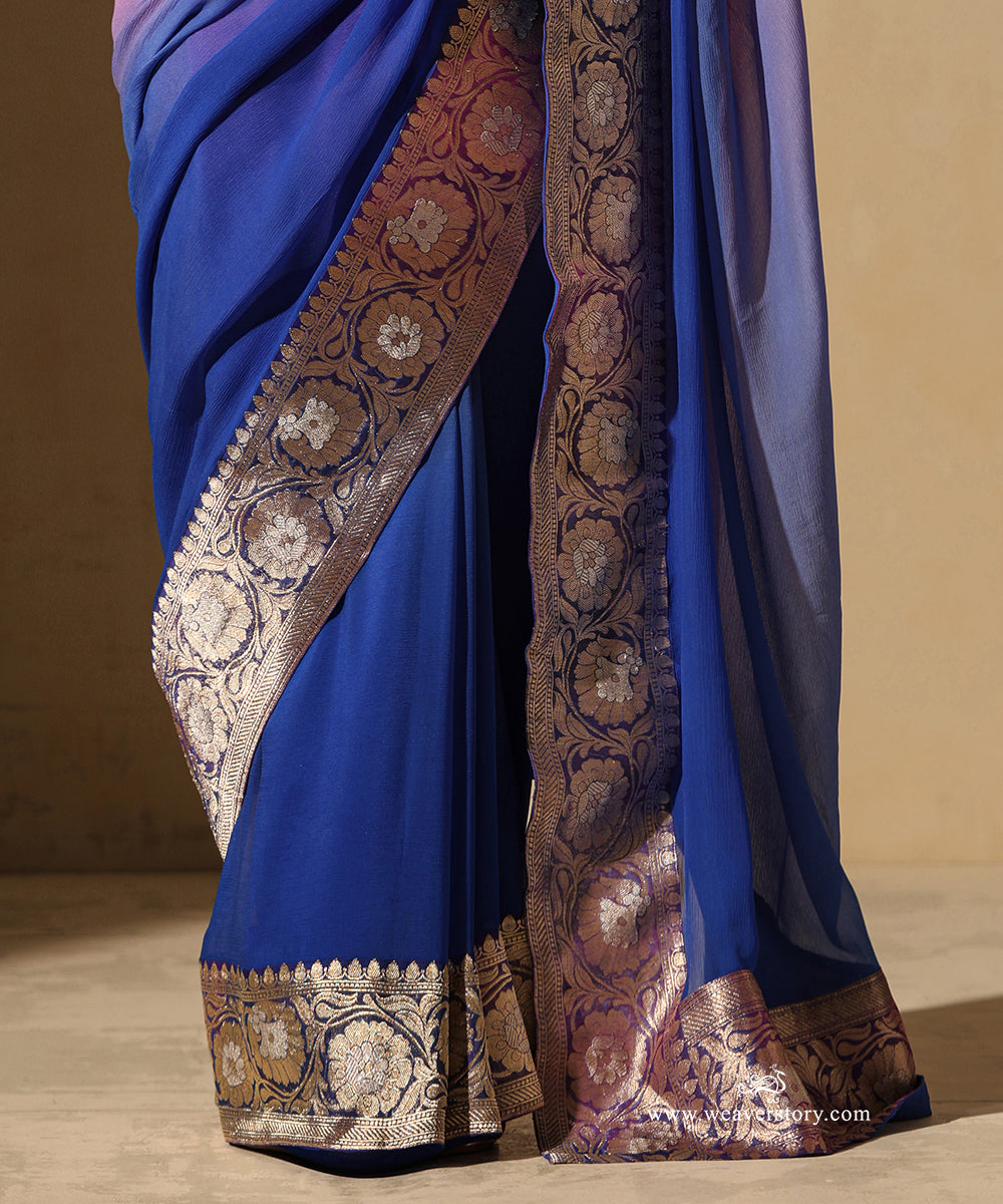 Light_Pink_Chiffon_And_Royal_Blue_Omre_Saree_With_Banarasi_Sona_Rupa_Border_WeaverStory_04