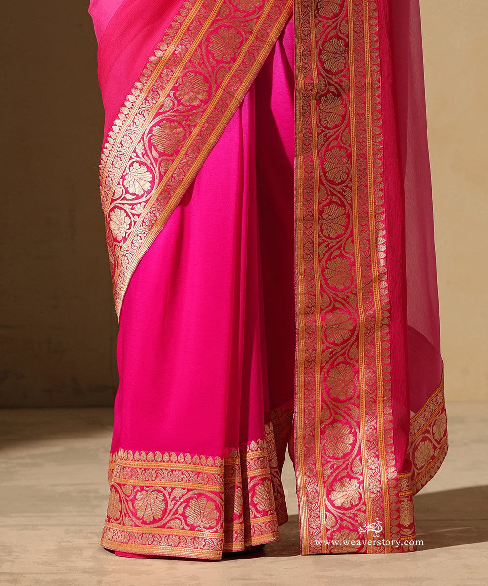 Light_Pink_Chiffon_Omre_Saree_With_Banarasi_Border_WeaverStory_04