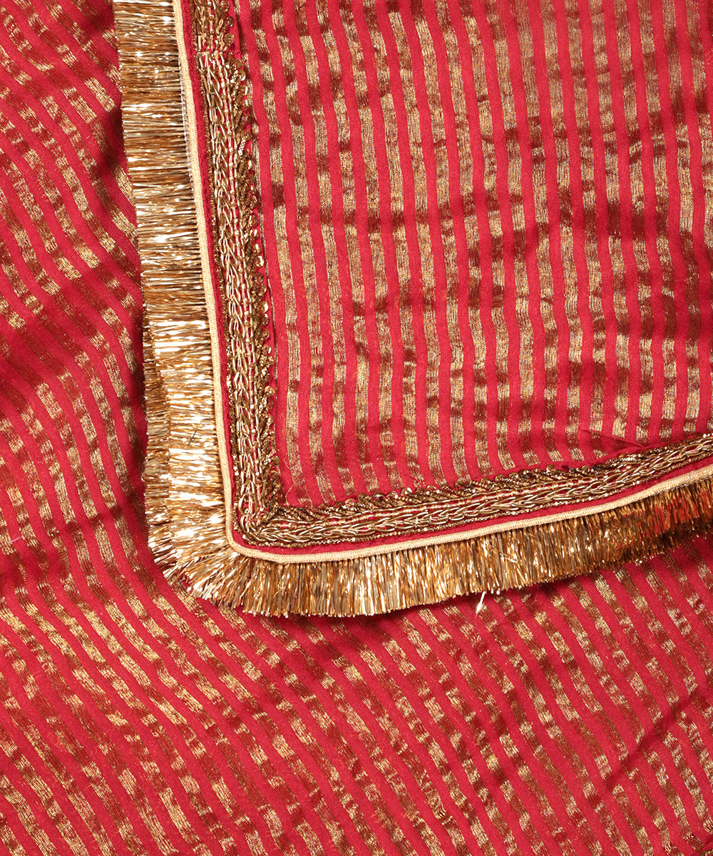 Red_Chanderi_Stripe_Tissue_Dupatta_Zardozi_Embroidery_with_Kiran_Border_WeaverStory_04