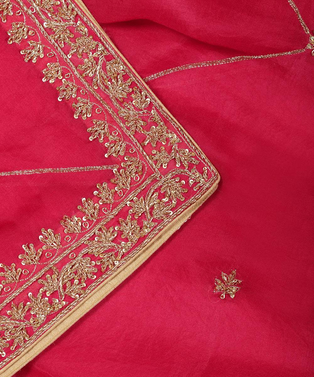 Pink_Handloom_Zardozi_Embroidered_Organza_Dupatta_WeaverStory_04