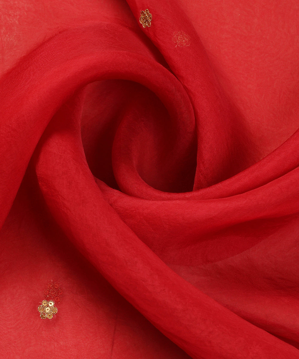 Hand_Embroidered_Red_Organza_Dupatta_With_Floral_Motifs_And_Bel_Design_On_Corners_WeaverStory_05