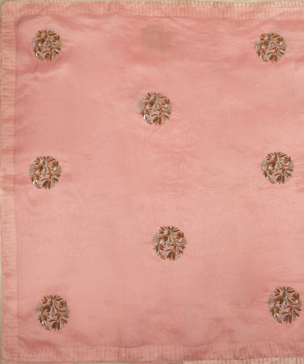 Blush_Pink_Handloom_Organza_Dupatta_With_Zardozi_Lotus_Motifs_Hand_Embroidery_WeaverStory_02