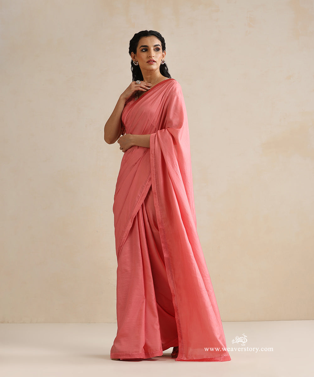 Pink_Pure_Silk_Saree_With_Satin_Finishing_WeaverStory_01