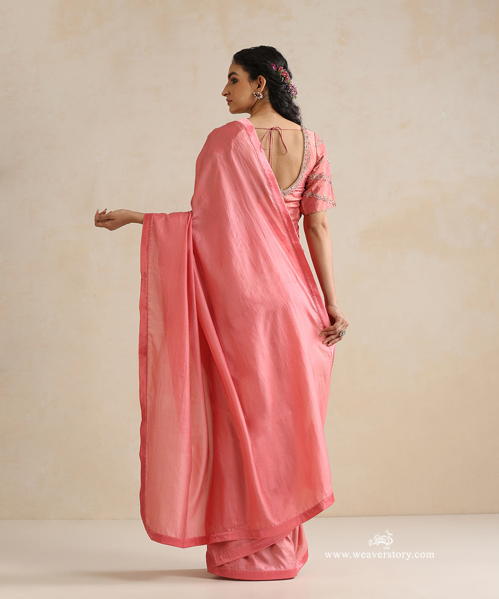 Pink_Pure_Silk_Saree_With_Satin_Finishing_WeaverStory_03