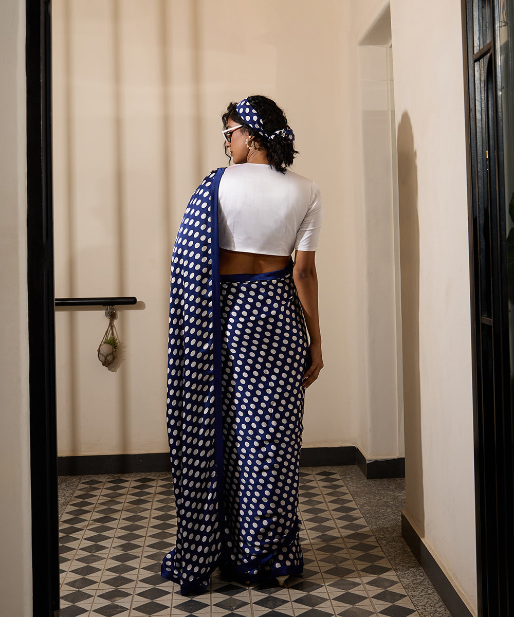 Blue_Moon_Sari_–_Royal_Blue_Polka_Dot_Satin_WeaverStory_03