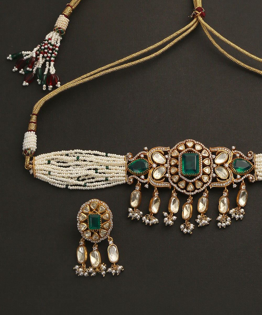 Khawla_Handcrafted_Choker_Set_With_Pearl_Strings_WeaverStory_03