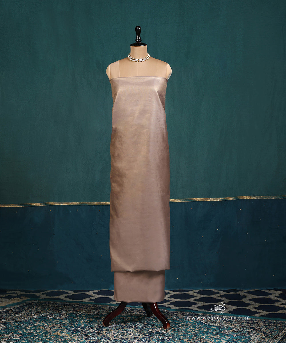 Handloom_Dusty_Grey_Pure_Cotton_Tissue_Banarasi_Suit_Set_Fabric_With_Printed_ Nandi_Lotus_Dupatta_WeaverStory_02
