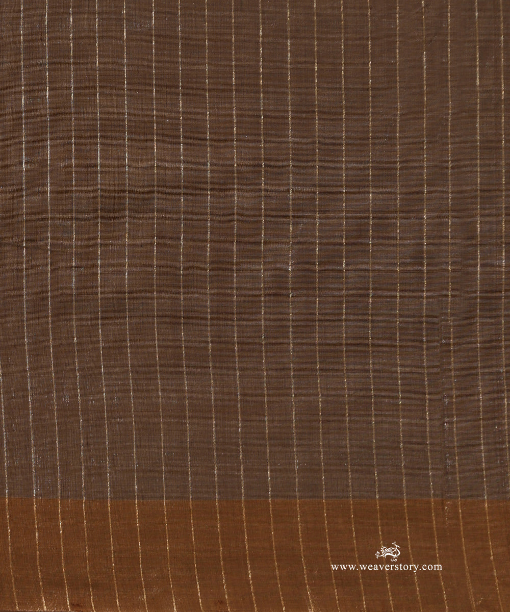 Black_Handloom_Tissue_Chanderi_Silver_Zari_Saree_With_Gold_Zari_Border_WeaverStory_05