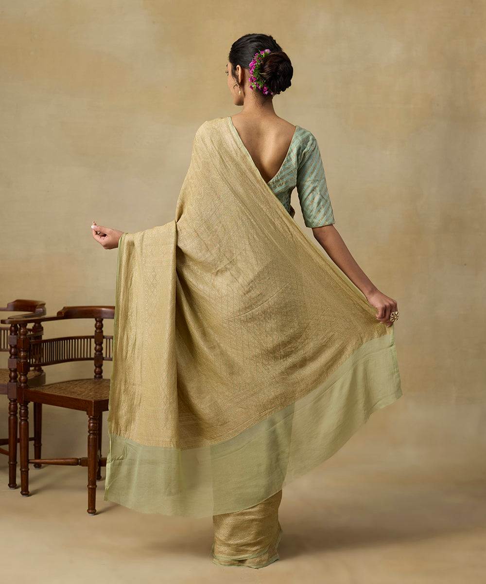 Handloom_Pista_Green_Pure_Tissue_Georgette_Saree_With_Zari_Work_WeaverStory_03
