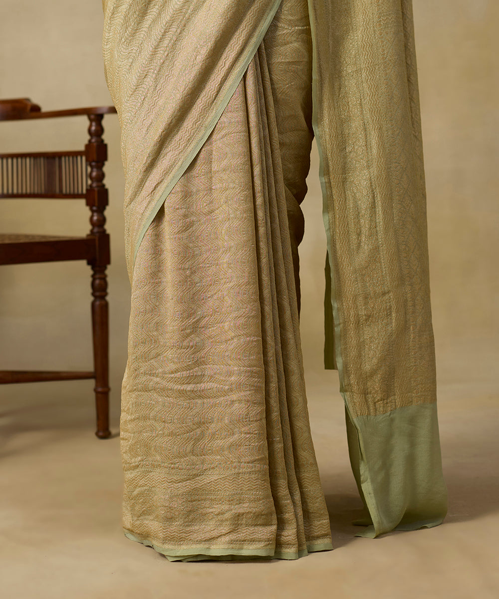 Handloom_Pista_Green_Pure_Tissue_Georgette_Saree_With_Zari_Work_WeaverStory_04