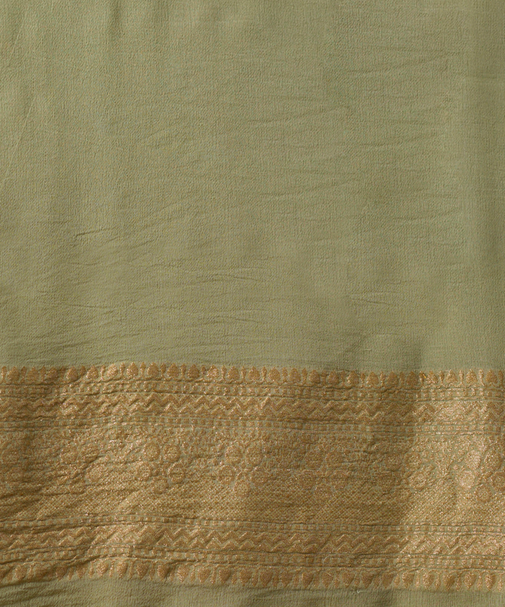 Handloom_Pista_Green_Pure_Tissue_Georgette_Saree_With_Zari_Work_WeaverStory_05