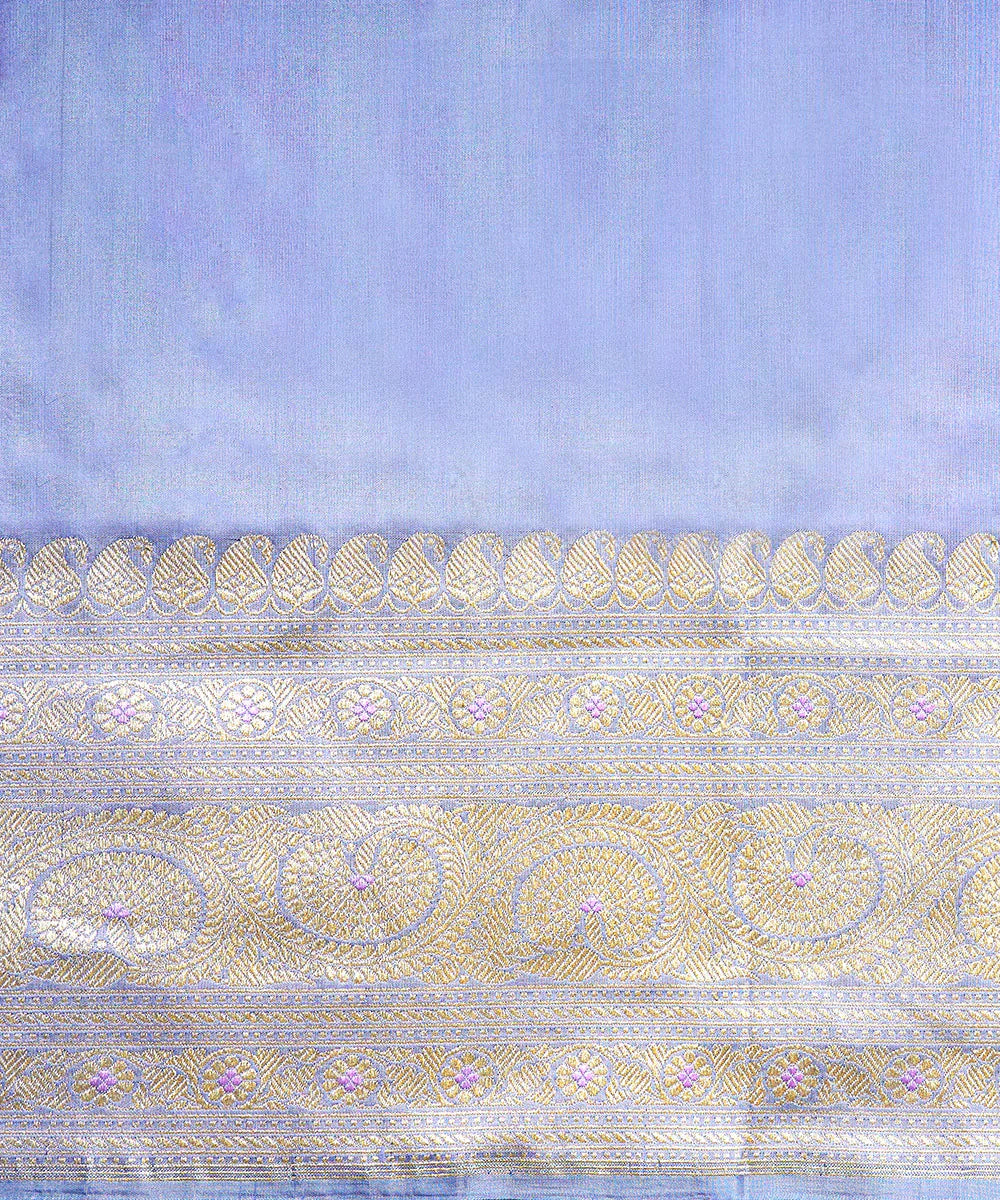 Purple_Handloom_Pure_Chanderi_Silk_Saree_With_Broad_Zari_Border_And_Floral_Sunflower_Motifs_WeaverStory_05