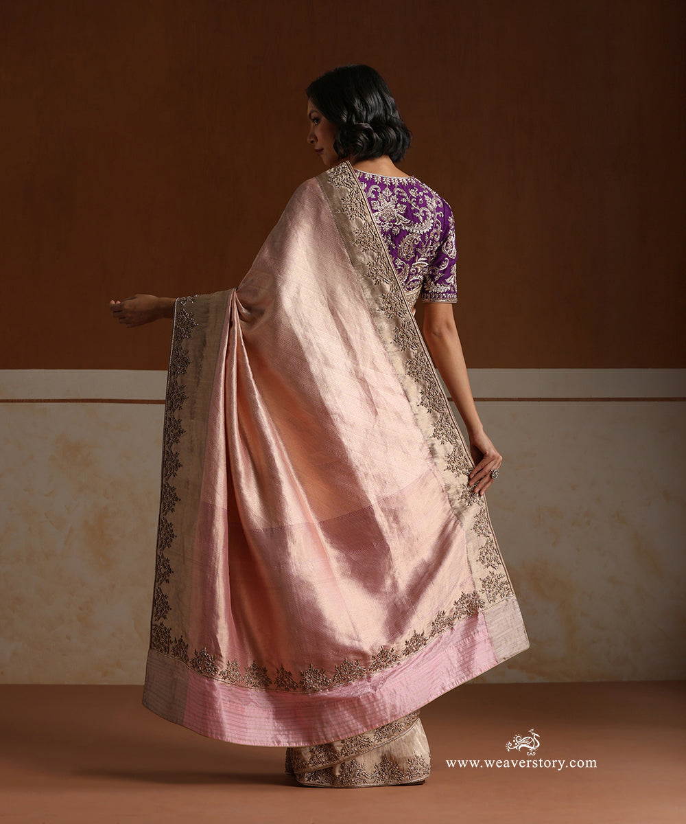 Pink_Zari_Handloom_Tanchoi_Pure_Katan_Silk_Banarasi_Sareee_With_Grey_Border_WeaverStory_03