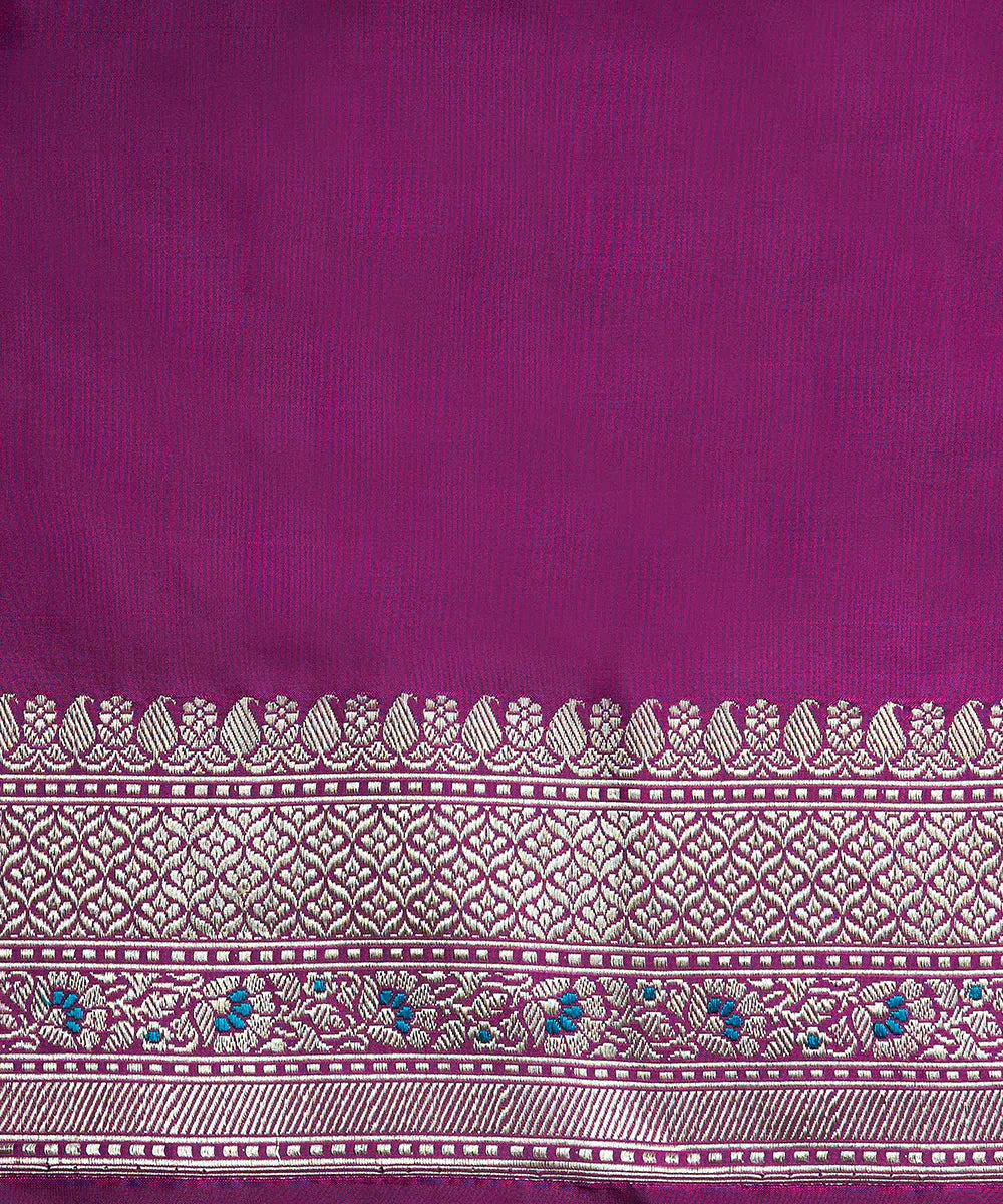 Handloom_Red_Pure_Chanderi_Silk_Saree_With_Nakshi_Border_WeaverStory_05