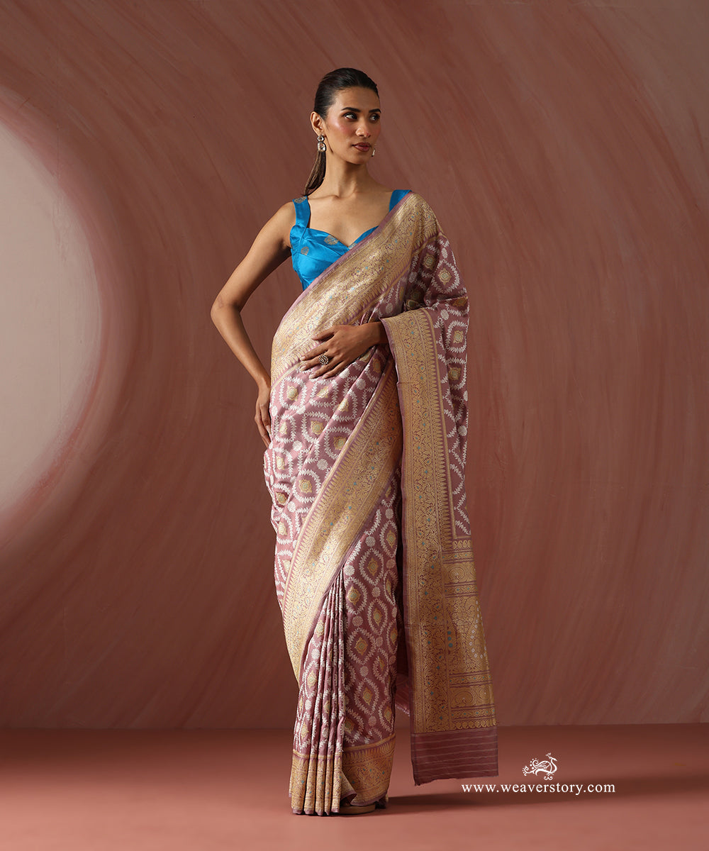 Pastel_Pink_Handloom_Pure_Katan_Silk_Saree_With_Meena_Work_Jangla_WeaverStory_01