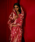 Rani Pink Handloom Pure Katan Silk Banarasi Saree With Meenakari Floral Jaal