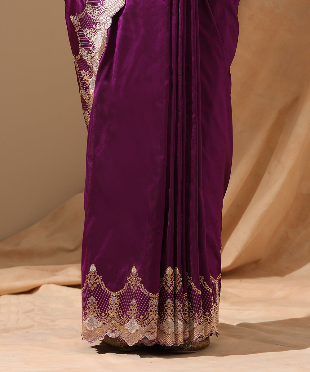 Handloom_Purple_Pure_Katan_Silk_Banarasi_Saree_With_Scalloped_Border_WeaverStory_04