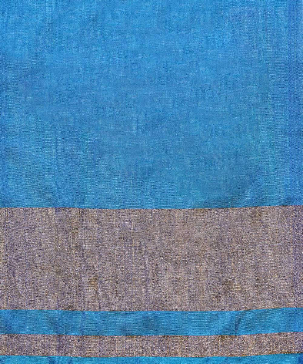 Handloom_Electric_Blue_Pure_Mulberry_Silk_Ikat_Patola_Saree_With_Tissue_In_Border_WeaverStory_05