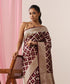 Handloom_Wine_Pure_Katan_Silk_Banarasi_Saree_With_Chowkadi_Jaal_WeaverStory_01