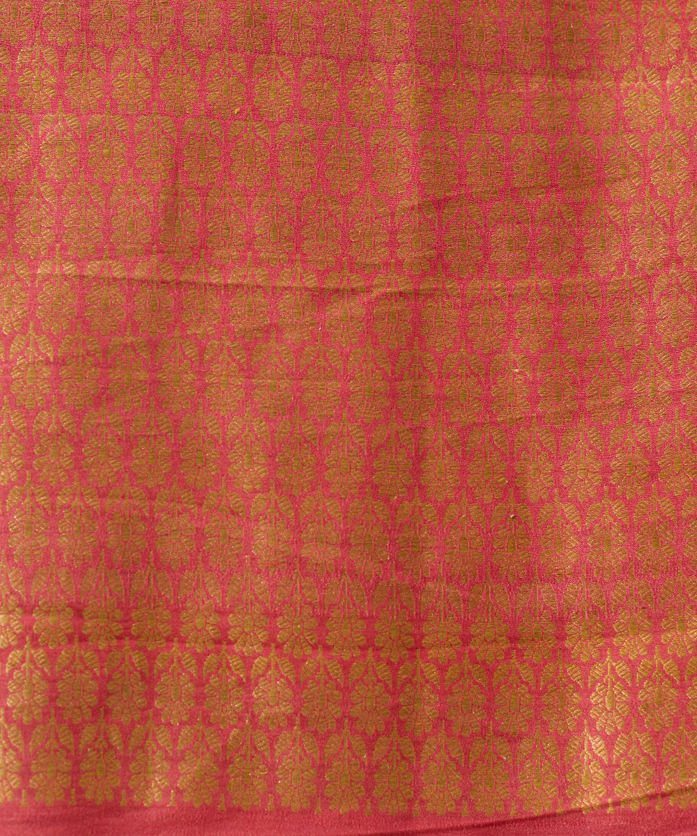 Handloom_Powder_Blue_And_Pink_Pure_Tussar_Georgette_Banarasi_Saree_With_Meenakari_Border_WeaverStory_05
