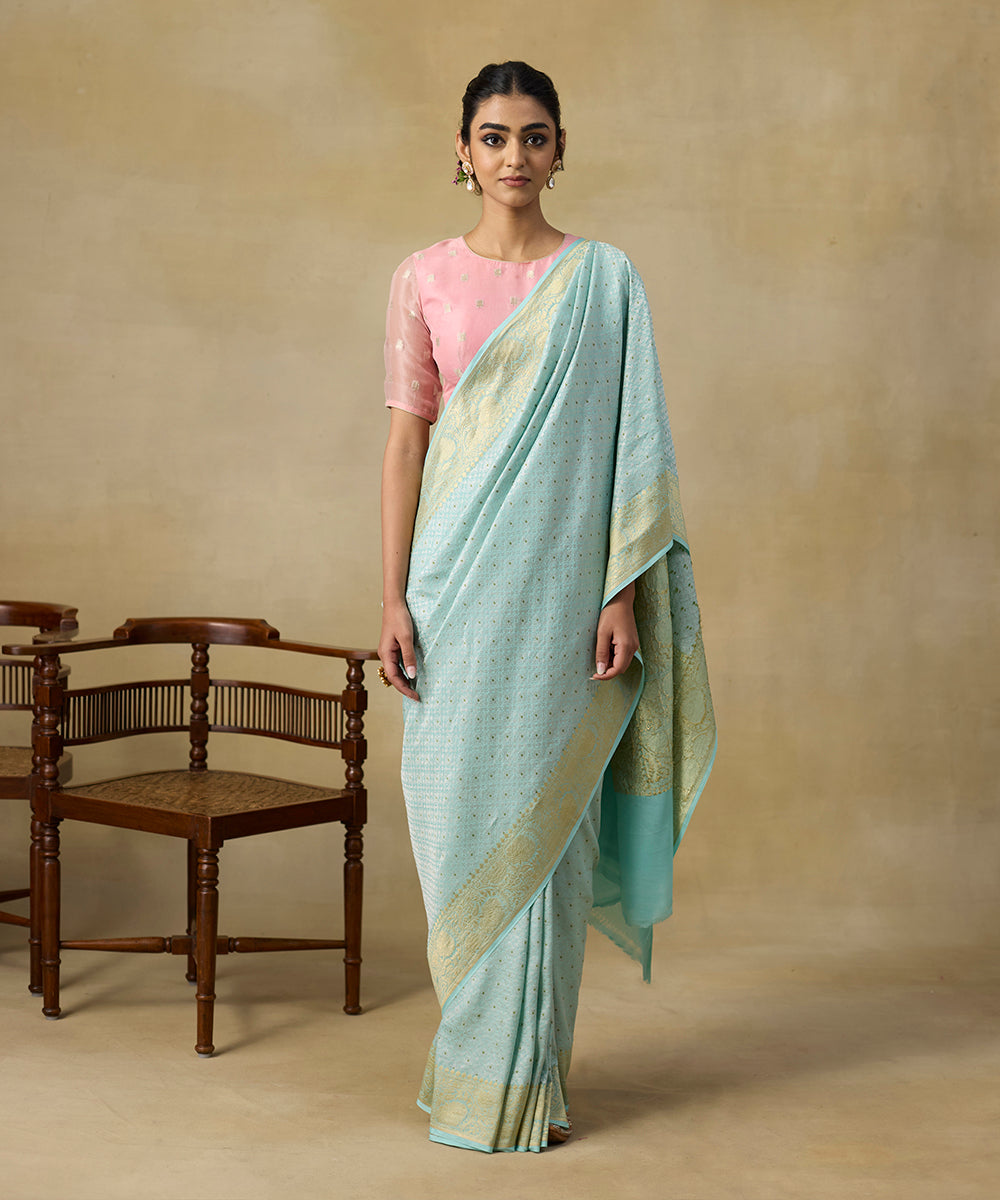 Light_Blue_Handloom_Pure_Georgette_Banarasi_Saree_With_Tanchoi_Weave_WeaverStory_01
