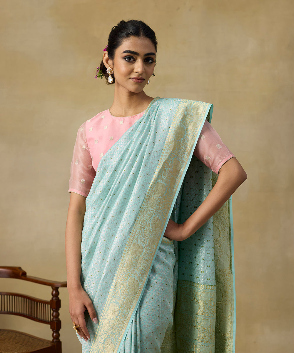 Light_Blue_Handloom_Pure_Georgette_Banarasi_Saree_With_Tanchoi_Weave_WeaverStory_02