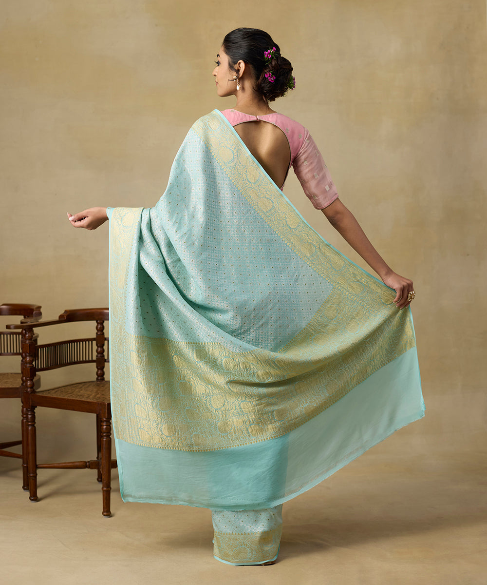 Light_Blue_Handloom_Pure_Georgette_Banarasi_Saree_With_Tanchoi_Weave_WeaverStory_03