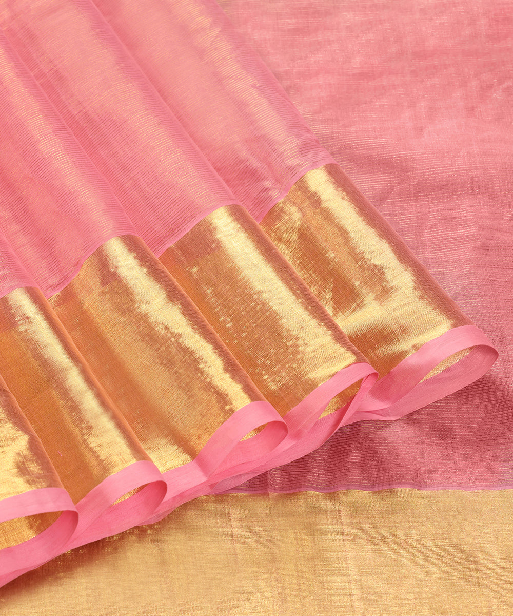 Baby_Pink_Pure_Cotton_Silk_Tissue_Venkatagiri_Revival_Handloom_Revival_Saree_With_Gold_Border_Pallu_WeaverStory_04