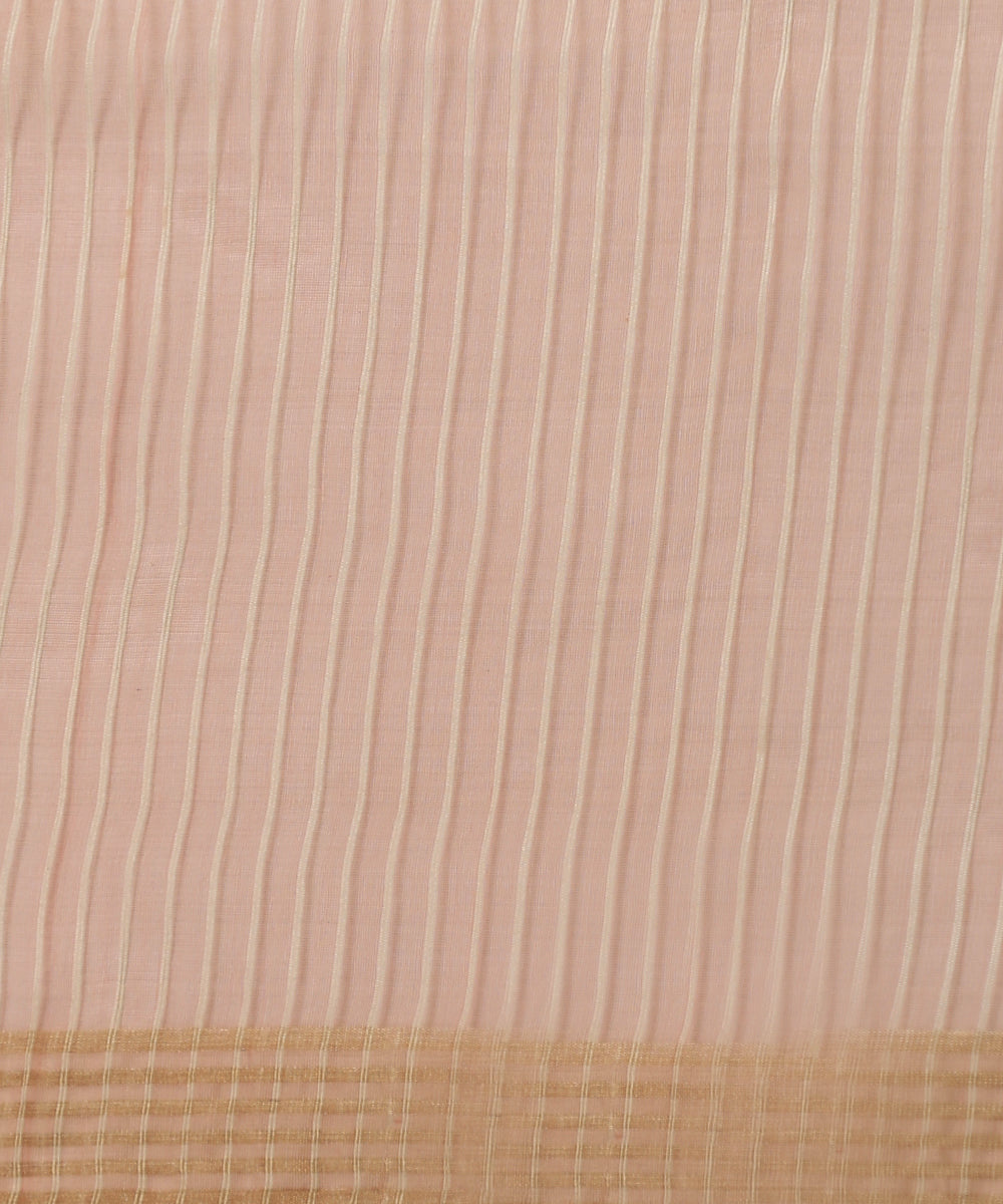 Peach_Handloom_Muslin_Dhakai_Jamdani_Saree_With_Multicolor_Diamond_Motifs_WeaverStory_05