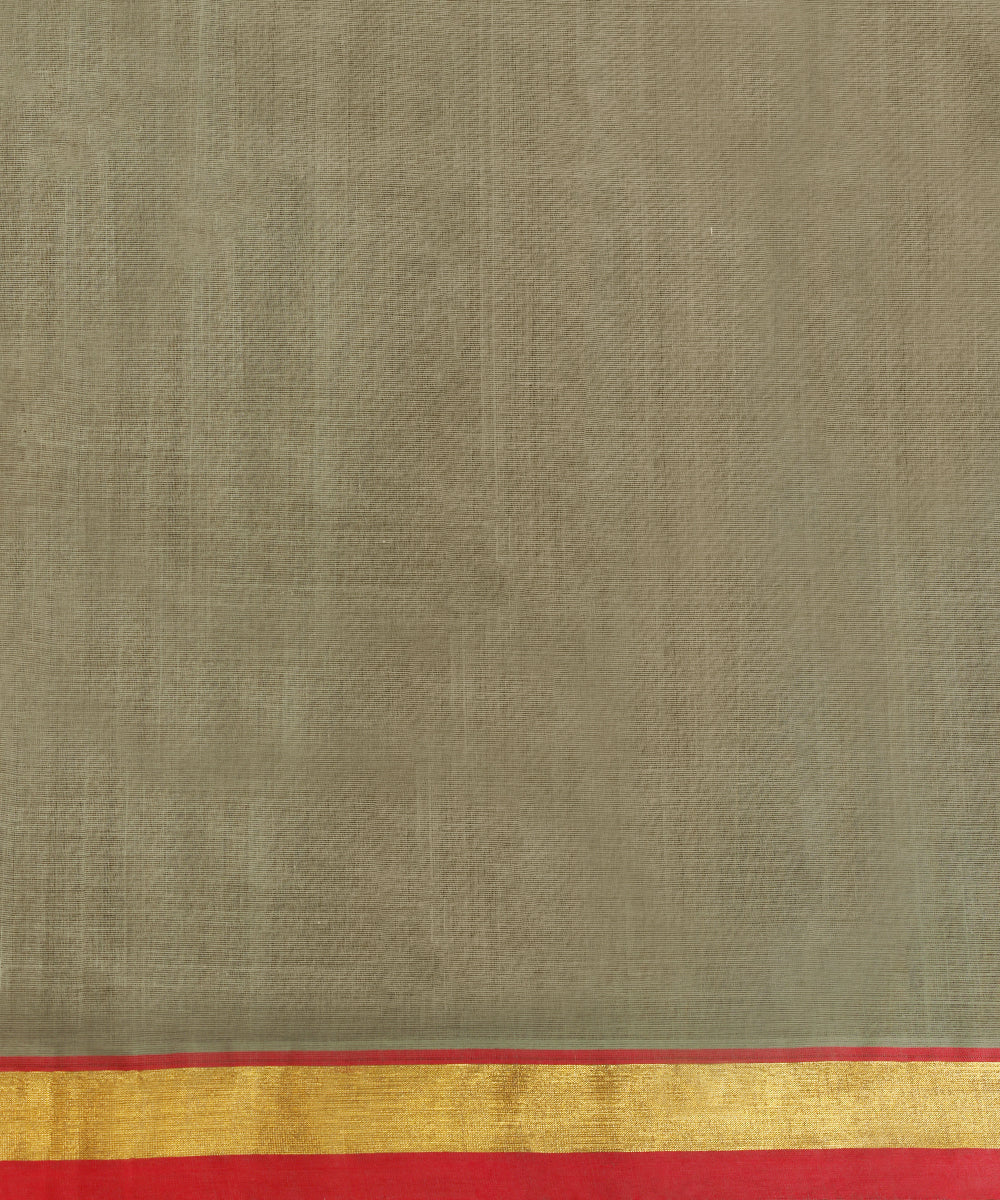 Handloom_Olive_Green_Pure_Cotton_Silk_Venkatagiri_Revival_Saree_With_Temple_Motif_WeaverStory_05