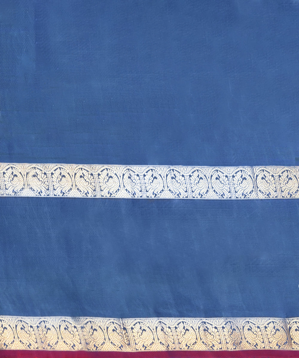 Handloom_Peacock_Blue_Pure_Silk_Kanjivaram_Saree_With_Pure_Zari_WeaverStory_06