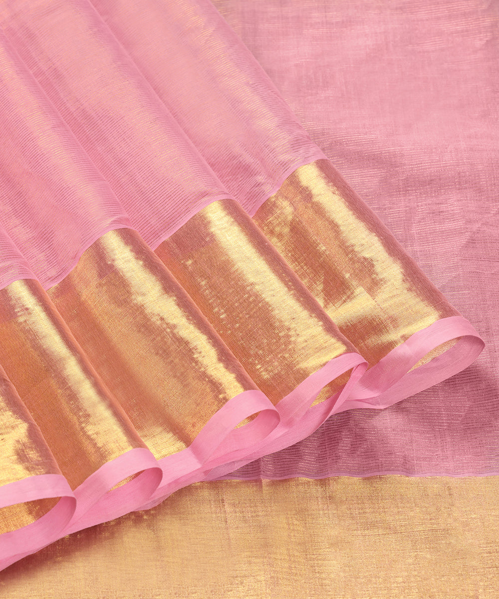 Pink_Handloom_Pure_Cotton_Silk_Venkatagiri_Revival_Saree_With_Zari_Border_WeaverStory_04