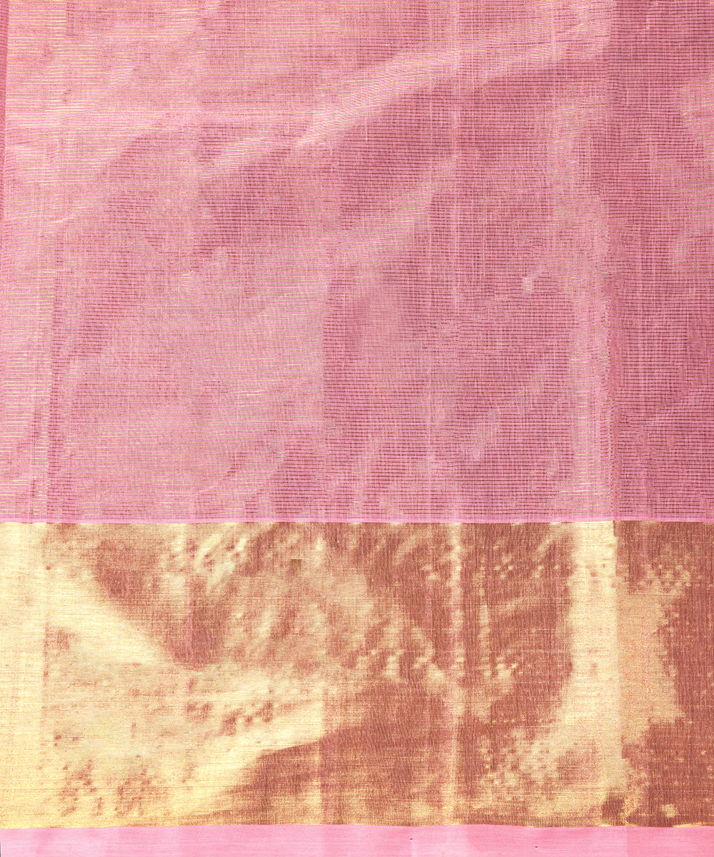 Pink_Handloom_Pure_Cotton_Silk_Venkatagiri_Revival_Saree_With_Zari_Border_WeaverStory_05