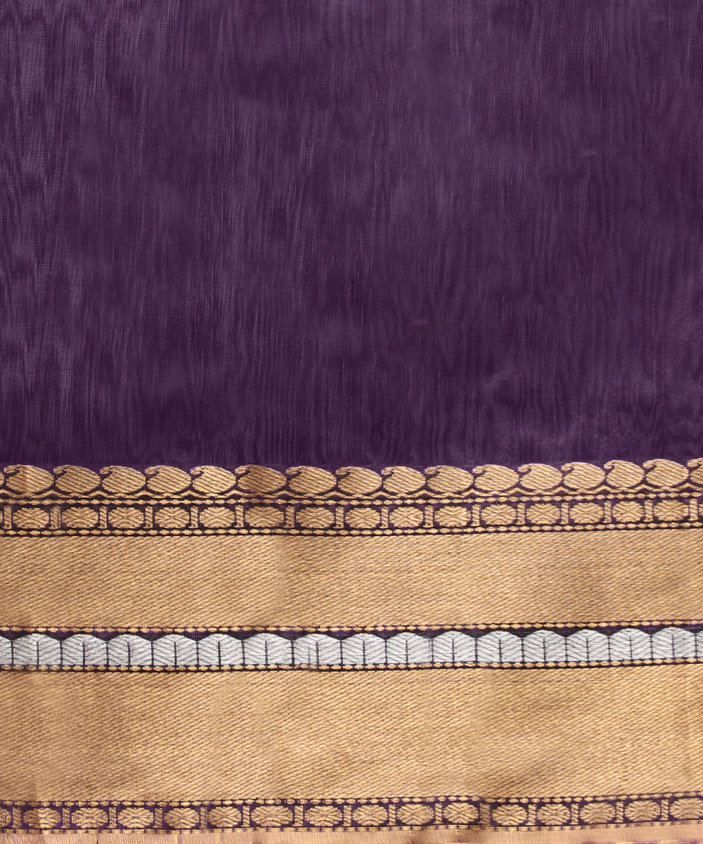 Handloom_Purple_Pure_Silk_Chanderi_Saree_With_Antique_Zari_Border_WeaverStory_04