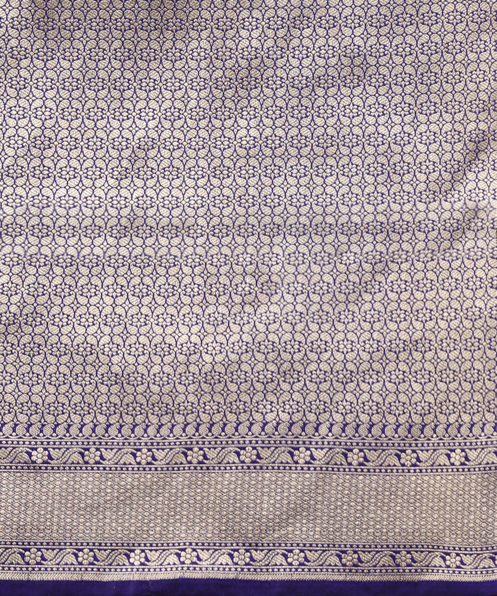 Royal_Blue_Handloom_Pure_Katan_Silk_Banarasi_Saree_With_Cutwork_Zari_Booti_WeaverStory_05
